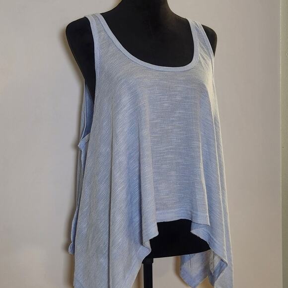 PEACH LOVE Baby Blue Oversized Tank, Size Large - Picture 5 of 12